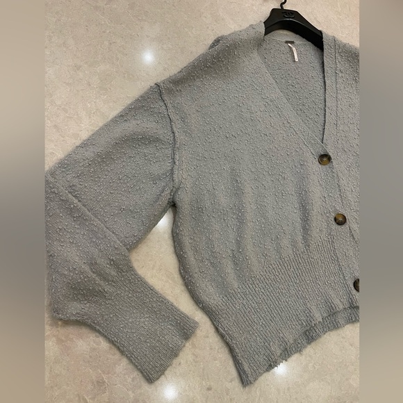 Free People “Found My Friend Cardi” In Aqua Haze Size L - Picture 5 of 12